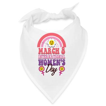 8. März Internationaler Frauentag Bewusstsein - Bandana - Weiß - Vorne