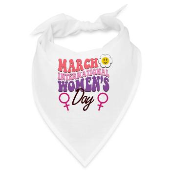 Frohen Internationalen Frauentag - Bandana - Weiß - Vorne