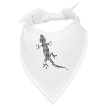 Eidechse - Bandana - Weiß - Vorne