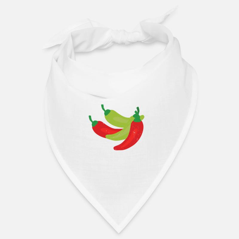 Chili-Pfeffer - Bandana - Weiß