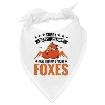 Fuchs Geschenk Rotfuchs - Bandana - Weiß - Vorne