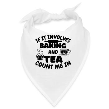 Bäcker Tee Bäckerei Konditorei Tea Backen Konditor - Bandana - Weiß - Vorne