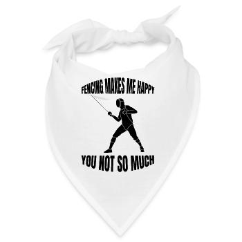 Fechten Fechter Fechttraining Geschenk Fechtsport - Bandana - Weiß - Vorne