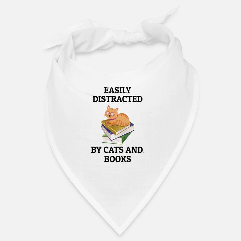 Books Book Stack Cat Bandana