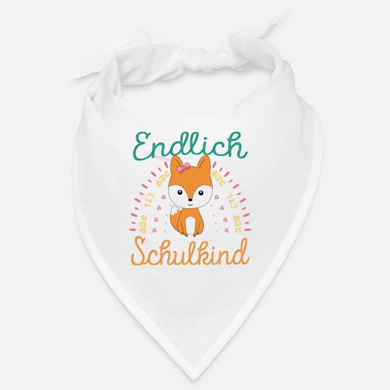 Einschulung Mädchen Fuchs Endlich Schulkind Bandana