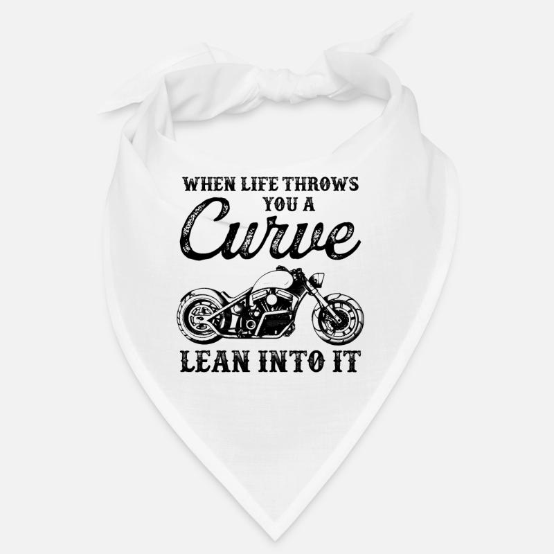 When Life Throws You A Curve Lean Into It Motorcyc Bandana