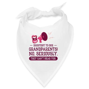 Ruhestand Großeltern Vintage Shoutout Megaphon - Bandana - Weiß - Vorne