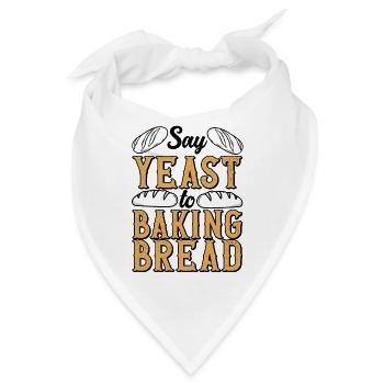 Bäcker Hefe Shirt Laib Brot Bäckerei Konditorei - Bandana - Weiß - Vorne