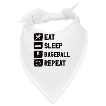 Baseball Baseballteam Baseballer Baseballspieler - Bandana - Weiß - Vorne