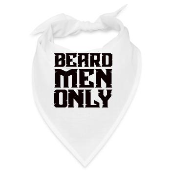 Vollbart und Bartträger Barthaare Schnauzbart - Bandana - Weiß - Vorne