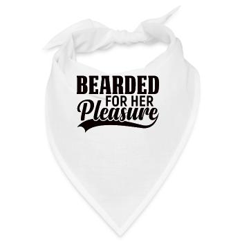 Vollbart und Bartträger Barthaare Schnauzbart - Bandana - Weiß - Vorne