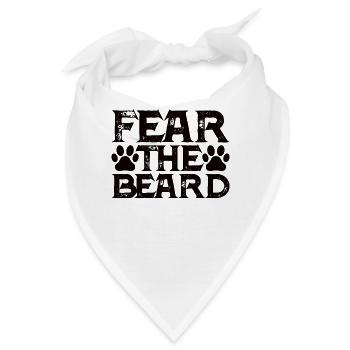 Vollbart und Bartträger Barthaare Schnauzbart - Bandana - Weiß - Vorne