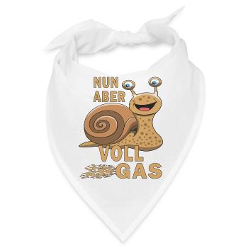 SCHNECKE NUN ABER VOLLGAS - Bandana - Weiß - Vorne