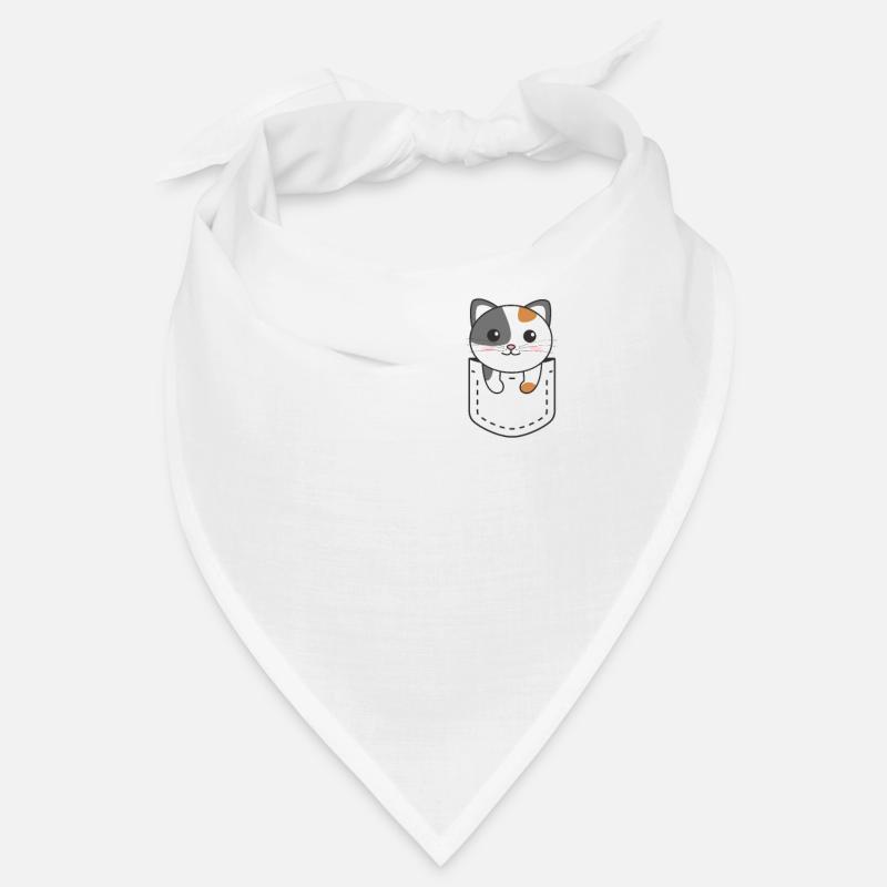 Chat en poche chats mignons dans la poche poitrine Bandana