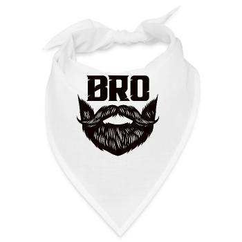 Vollbart und Bartträger Barthaare Schnauzbart - Bandana - Weiß - Vorne