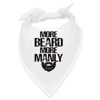 Vollbart und Bartträger Barthaare Schnauzbart - Bandana - Weiß - Vorne
