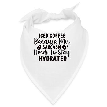 Eiskaffee Sarkasmus Freunde Glück Cappuccino - Bandana - Weiß - Vorne