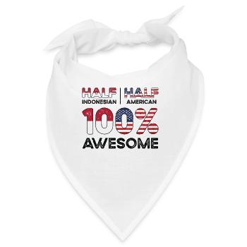 Geboren Indonesisch Indonesien Amerikanisch USA - Bandana - Weiß - Vorne