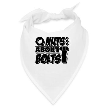 Nuts About Bolts Auto Mechanic Mechanical Engineer - Bandana - Weiß - Vorne