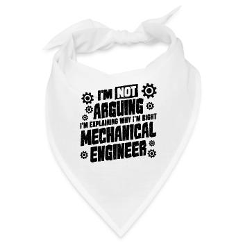 I'm Not Arguing Auto Mechanic Mechanical Engineer - Bandana - Weiß - Vorne