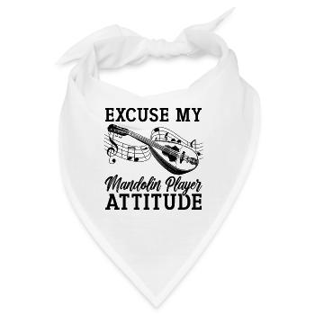Excuse My Mandolin Country Music Mandolin Player - Bandana - Weiß - Vorne