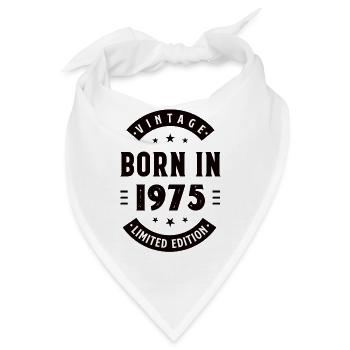 1975 - Baujahr 1975 - Jahrgang 1975 - Bandana - Weiß - Vorne