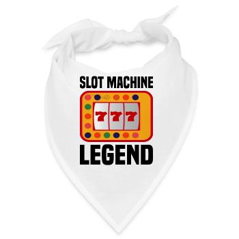 Kasino Glücksspiel Spielautomat Kartenspiel - Bandana - Weiß - Vorne