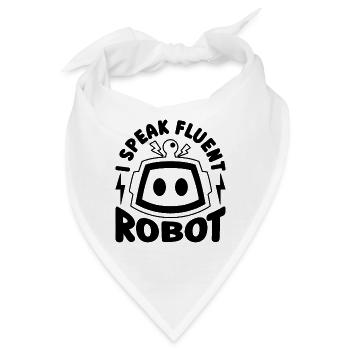 I Speak Fluent Robotics Cyborg Robotics Engineer - Bandana - Weiß - Vorne