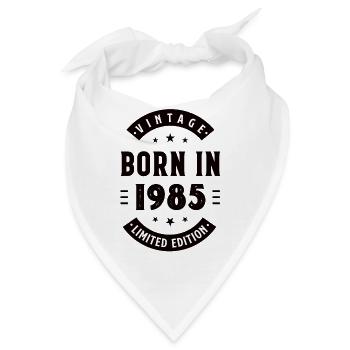 1985 - Baujahr 1985 - Jahrgang 1985 - Bandana - Weiß - Vorne