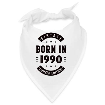 1990 - Baujahr 1990 - Jahrgang 1990 - Bandana - Weiß - Vorne