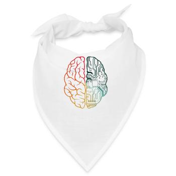 Programmierer HTML - Entwickler Programmierung Gehirn Wortspiel - Bandana - Weiß - Vorne