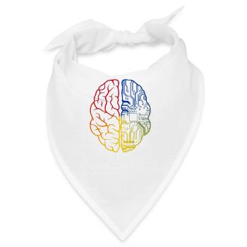 Programmierer HTML - Entwickler Programmieren Brain Fun - Bandana - Weiß - Vorne
