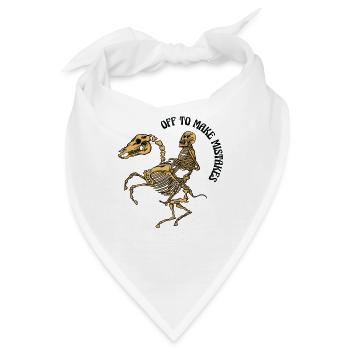 Skelett Reitpferd Fehler Reiten - Bandana - Weiß - Vorne
