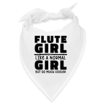 Flute Girl Like A Normal Girl But So Flute Player - Bandana - Weiß - Vorne
