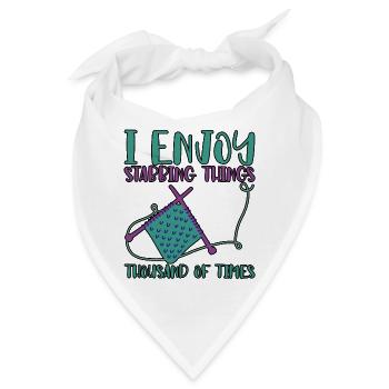 I Enjoy Stabbing Things Thousands Of Times 2 - Bandana - Weiß - Vorne