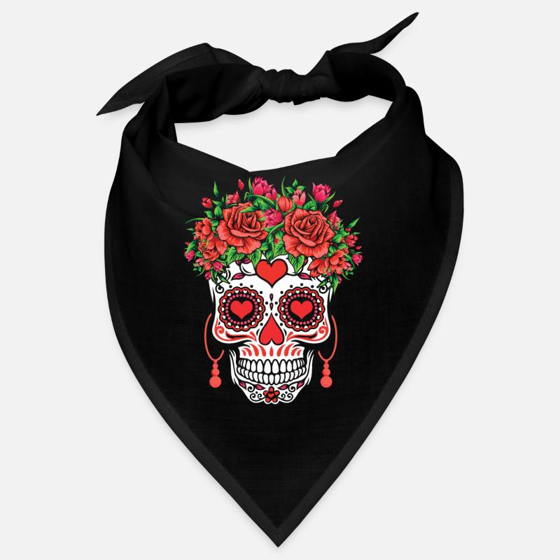 Valentines Sugar Bone Muertos Day Halloween Bandana