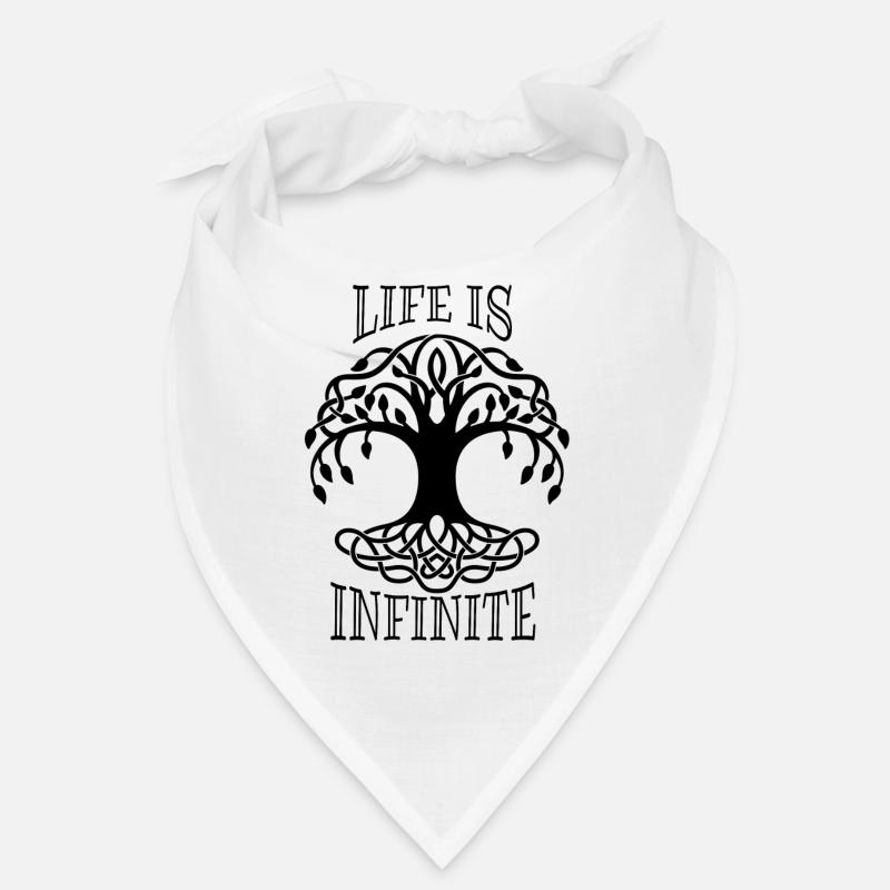 Das Leben ist unendlich Spruch mit Lebensbaum Bandana