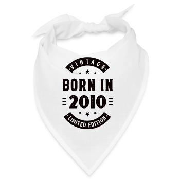 2010 - Baujahr 2010 - Jahrgang 2010 - Bandana - Weiß - Vorne