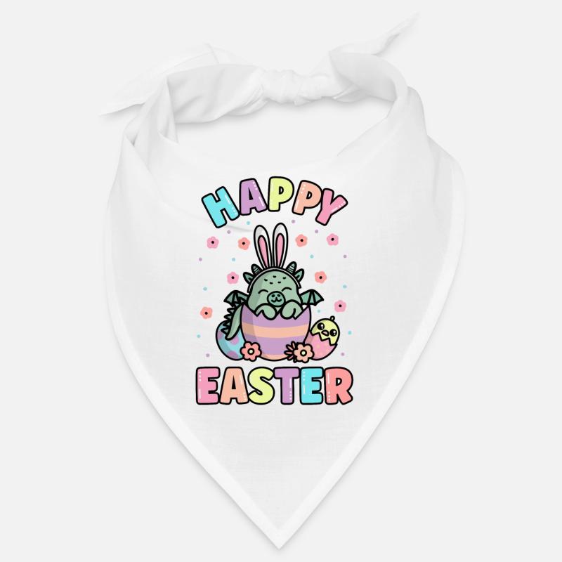 Happy Easter Dragon With Rabbit Ears Spring Bandana
