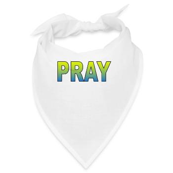 Ukraine pray - Bandana - Weiß - Vorne