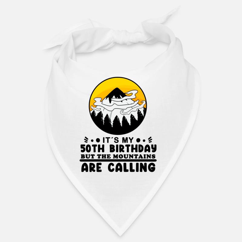 50th birthday mountains mountain summit - 50 years old Bandana