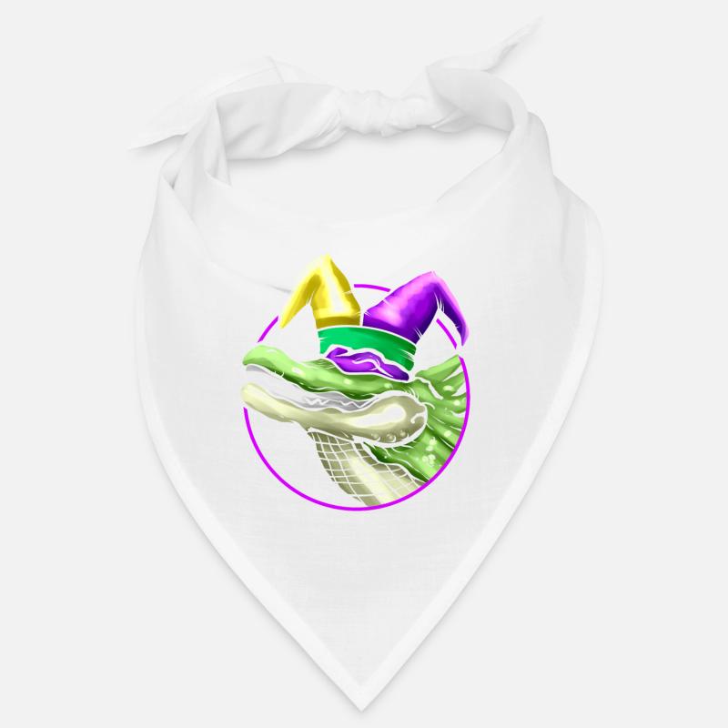 Crocodile avec Jester Hat pour Mardi Gras Bandana
