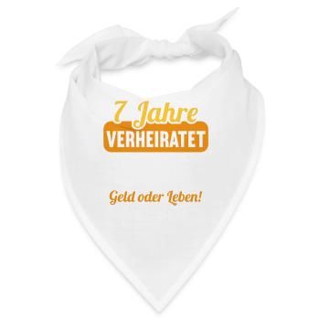 7 Jahre verheiratet zynisch 7.Hochzeitstag - Bandana - Weiß - Vorne