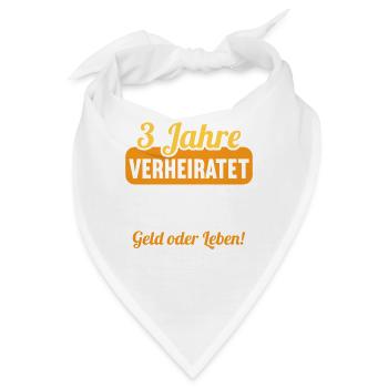 3 Jahre verheiratet zynisch 3.Hochzeitstag - Bandana - Weiß - Vorne