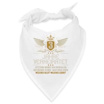 3 Jahre verheiratet zynisch 3.Hochzeitstag - Bandana - Weiß - Vorne