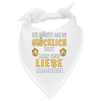 GLÜCKLICH LIEBE MACHEN - Bandana - Weiß - Vorne