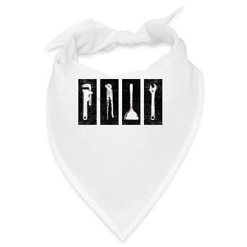Heizungsbauer Pumpe Ventil Druckregler - Bandana - Weiß - Vorne