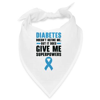 Diabetische Bauchspeicheldrüse - Bandana - Weiß - Vorne