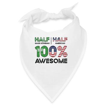 Geborener Saudi-Araber Saudi-Arabien Amerikaner - Bandana - Weiß - Vorne