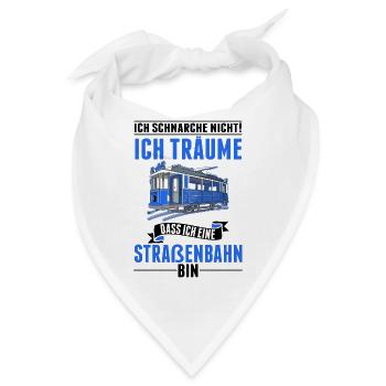 Straßenbahn Geschenk Straßenbahnfahrer Tram S-Bahn - Bandana - Weiß - Vorne